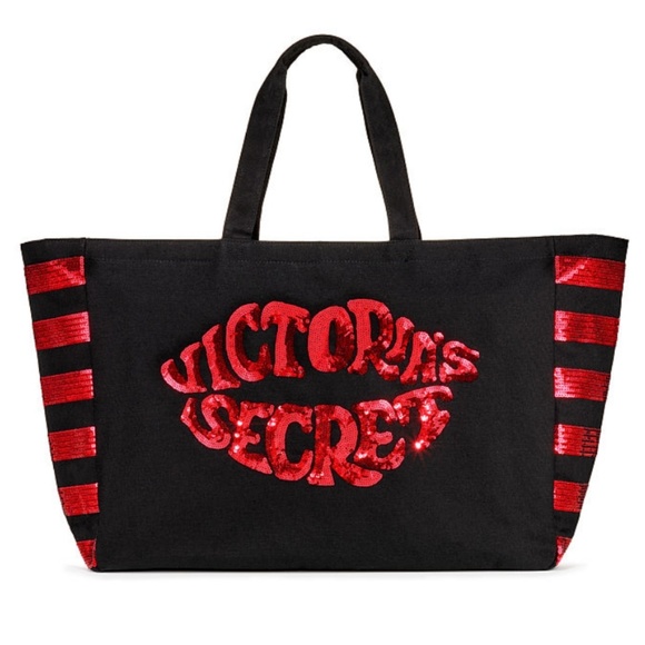 Victoria's Secret Handbags - VS Sequin Lip Tote 💋 NWT